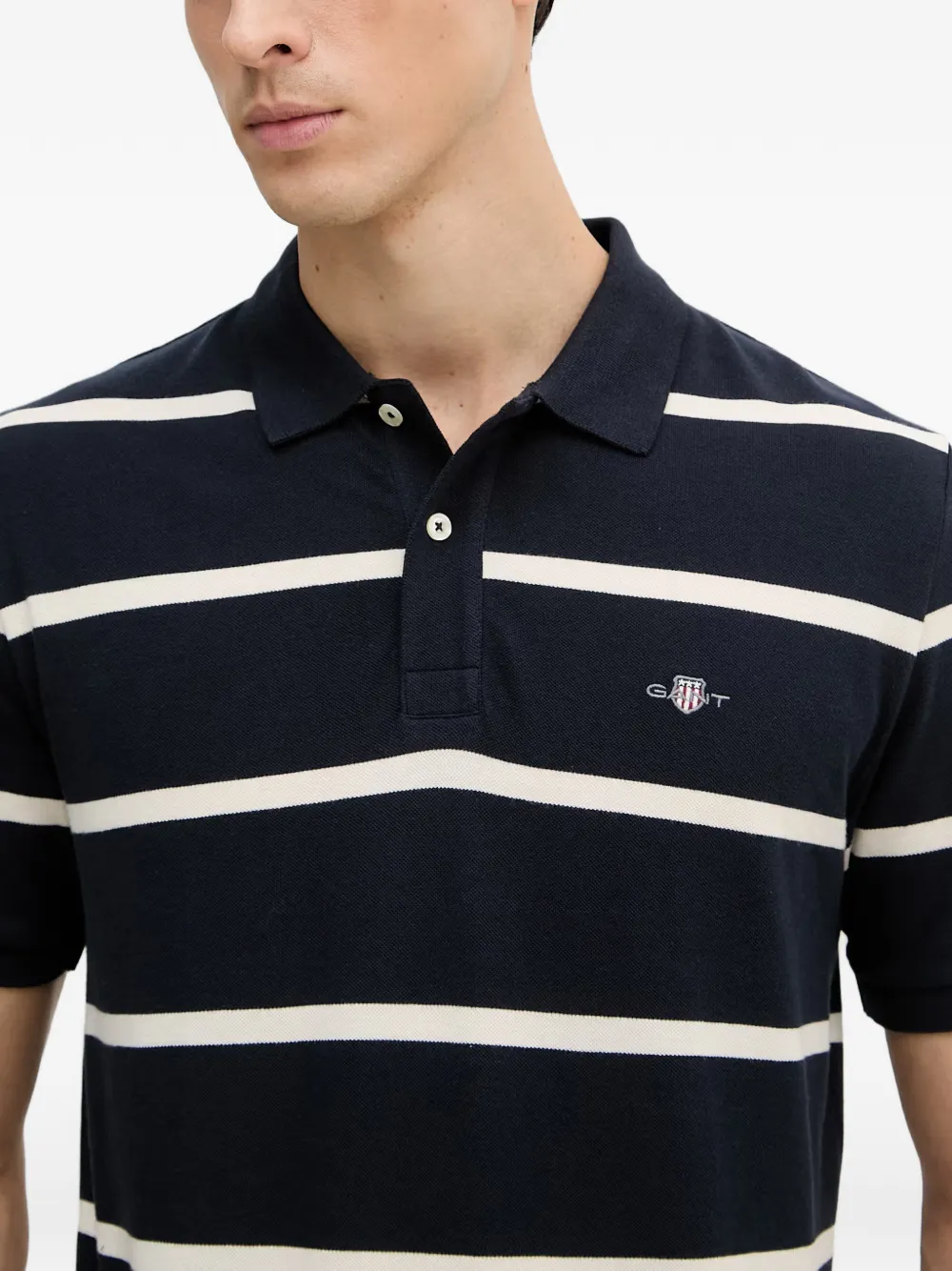 Gant Gestreept poloshirt Blauw