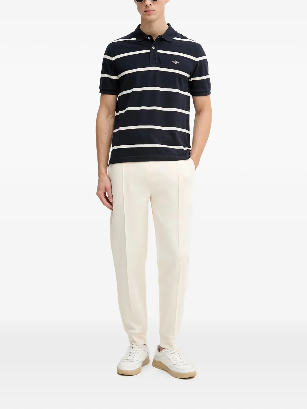 Gant Gestreept poloshirt Blauw