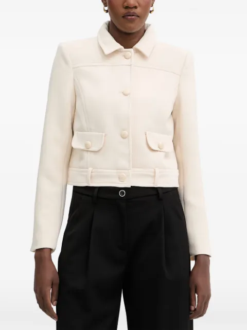 Morgan button-up flap-pocket jacket