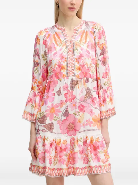 Hale Bob Benilde Charmeuse floral-print mini dress
