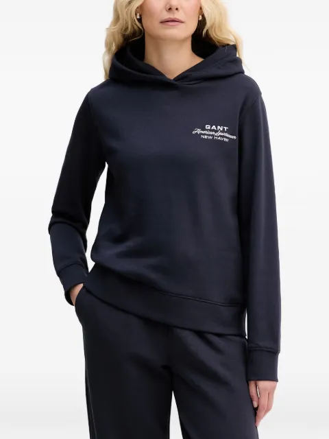Gant logo-embroidered hoodie