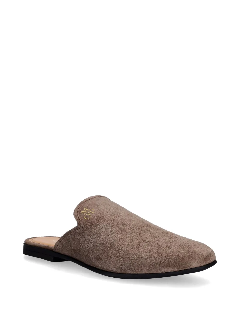 Marc O'Polo logo-print suede slides Bruin