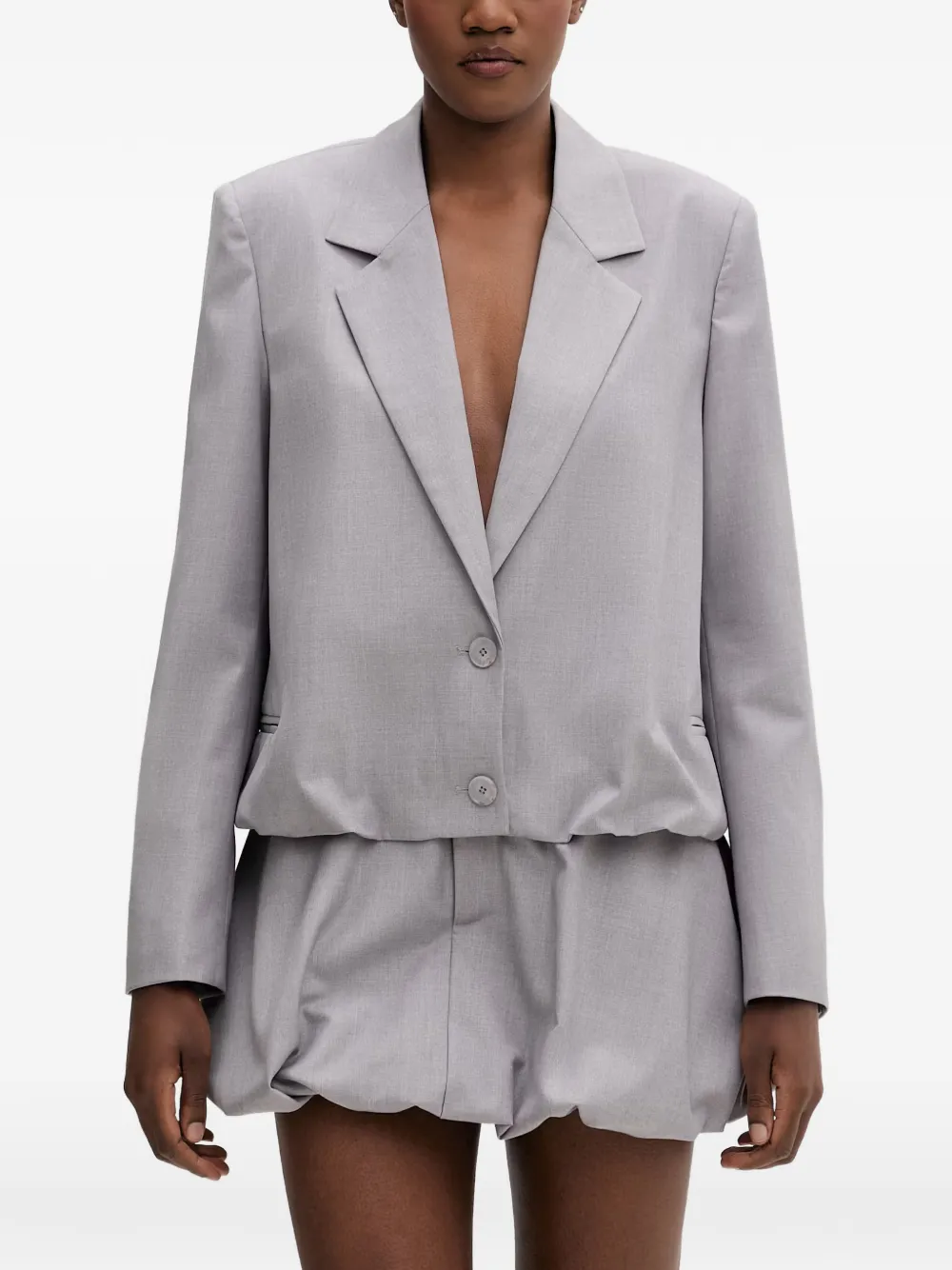 Isabelle Blanche bubble-hem blazer - Grigio