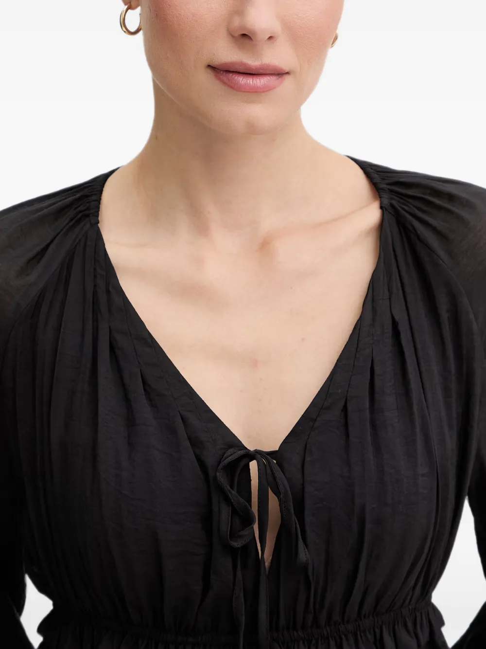 Gaudi Blouse met ruches Zwart