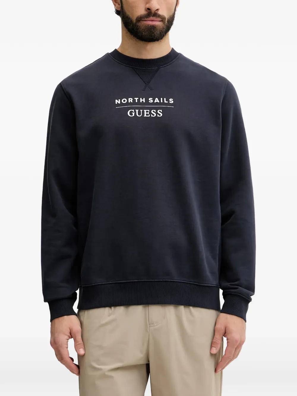 GUESS USA Sweater met logoprint Blauw