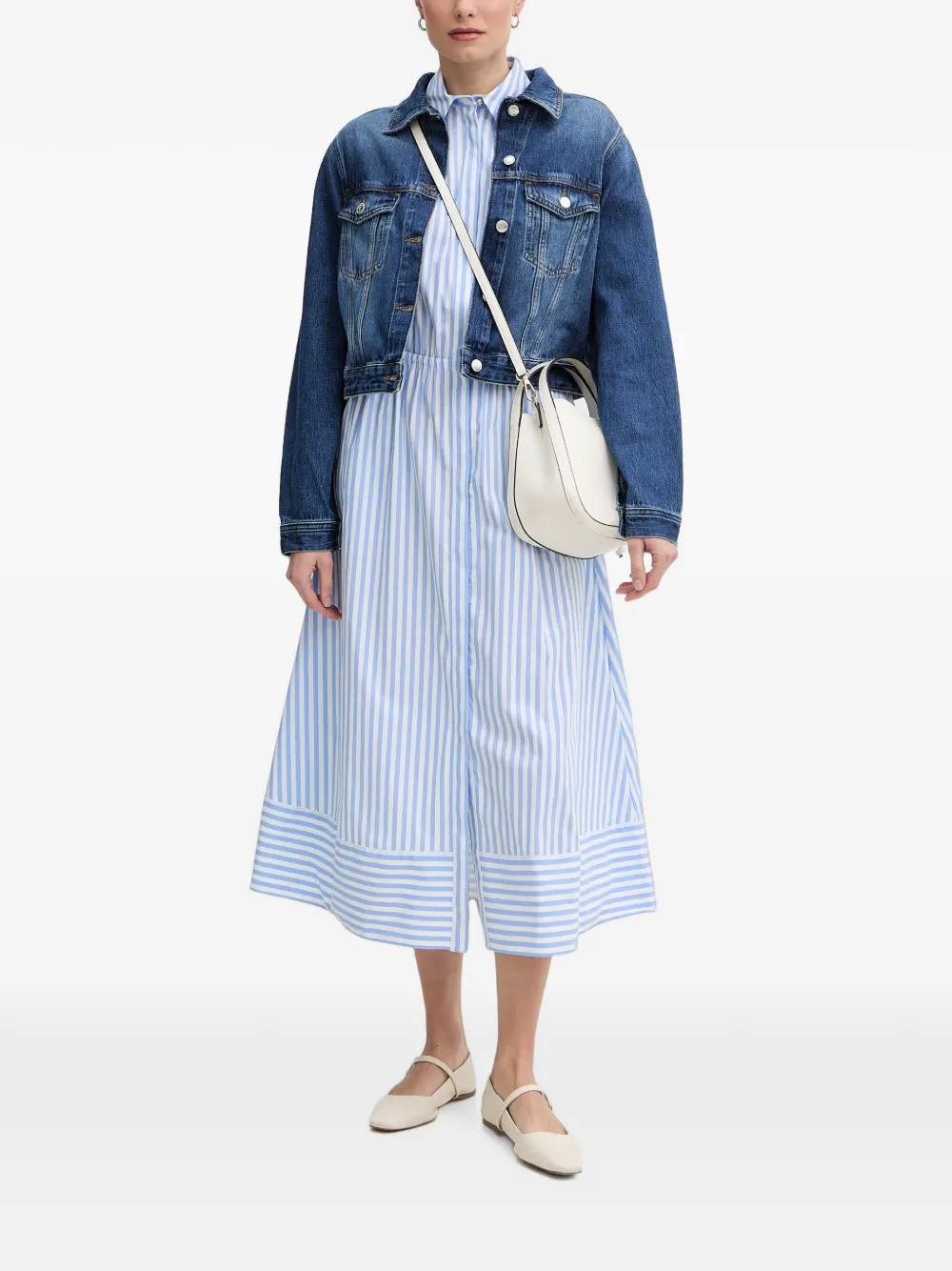 Joop! Imani denim jack met knopen Blauw