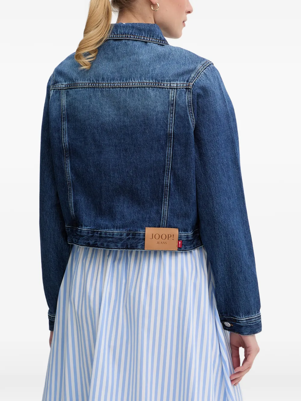Joop! Imani denim jack met knopen Blauw