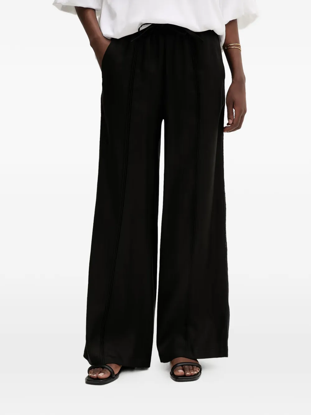 Isabelle Blanche drawstring trousers - Nero