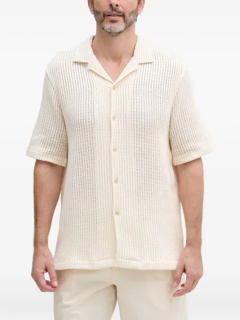 Joop! Kawan open-knit short-sleeve shirt