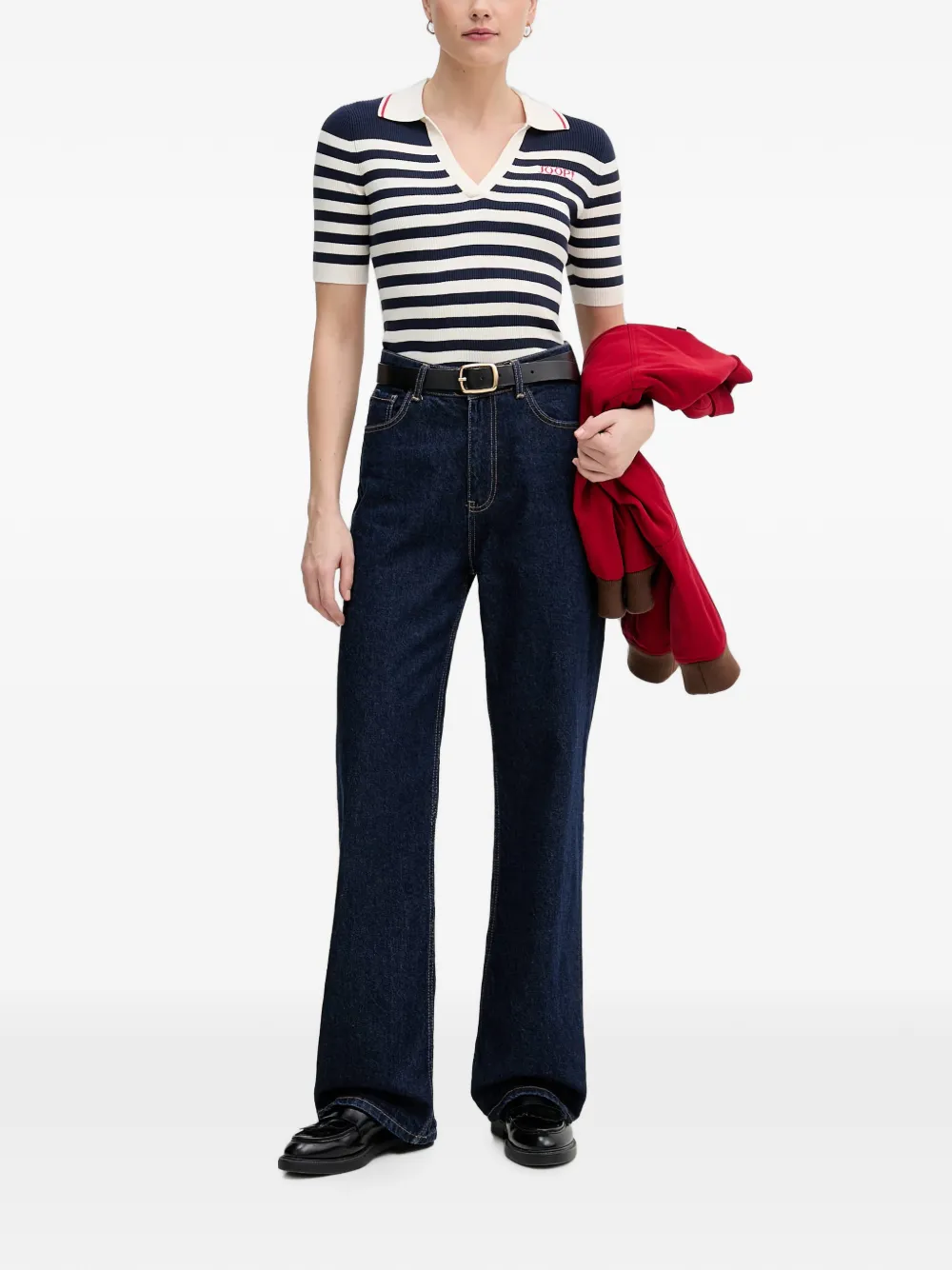 Joop! Kkole gestreept T-shirt met korte mouwen Blauw