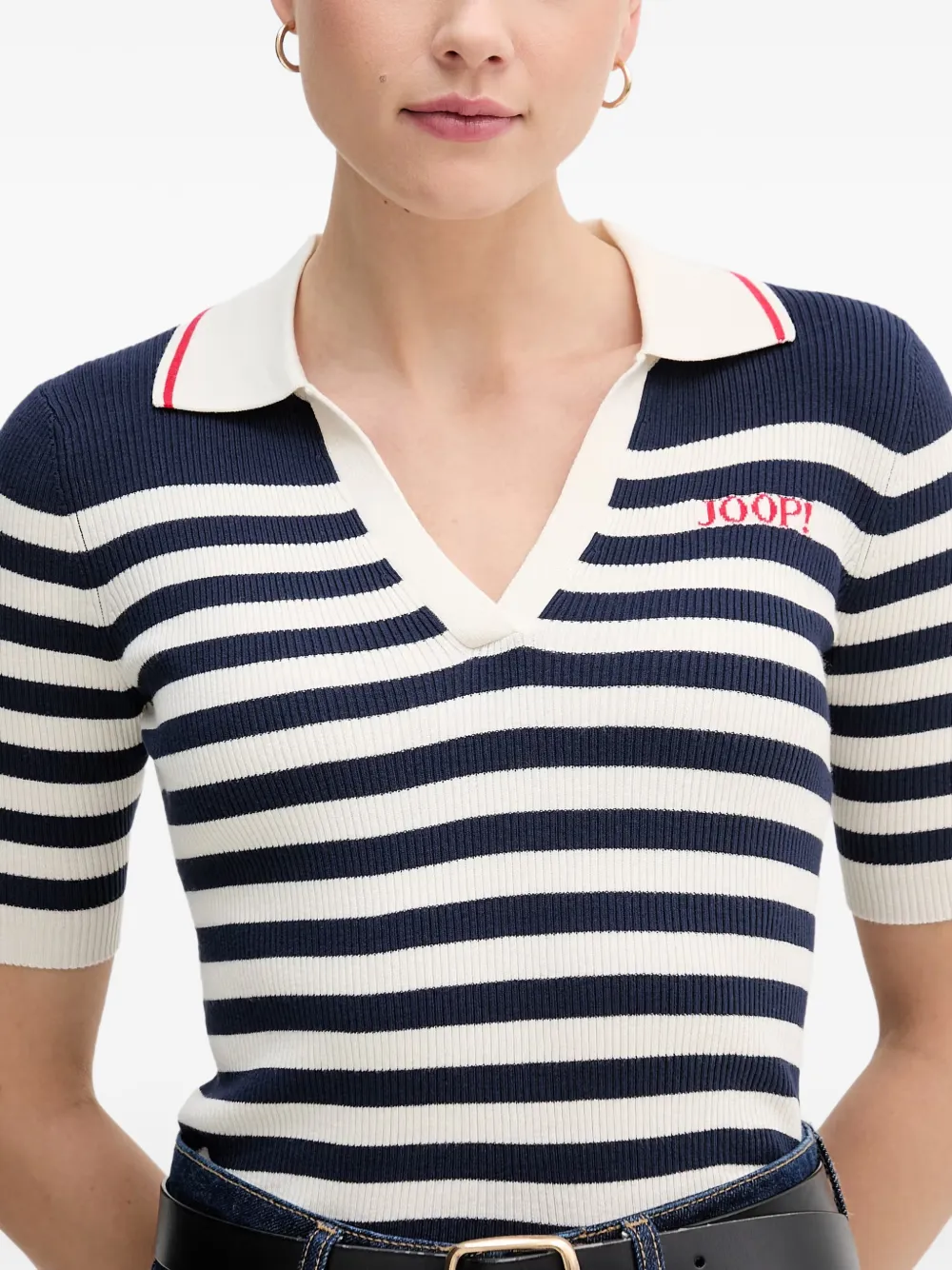 Joop! Kkole gestreept T-shirt met korte mouwen Blauw