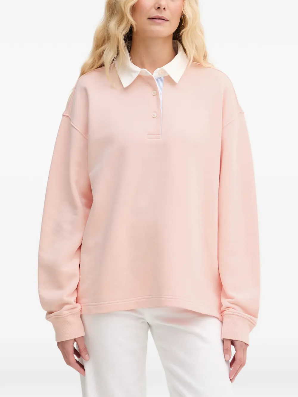 Gant long sleeve polo top - Rosa