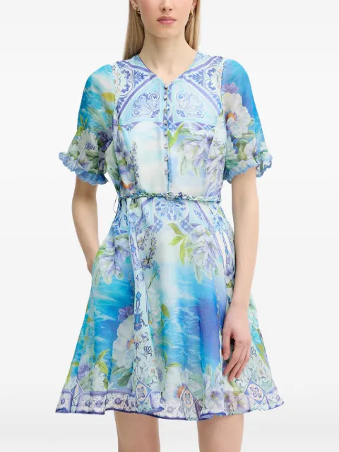 Hale Bob Cyrilla floral-print belted mini dress