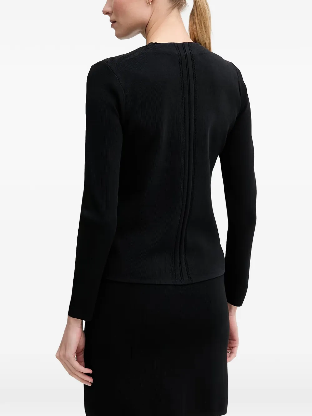 Gaudi Vest met V-hals en knoopsluiting Zwart