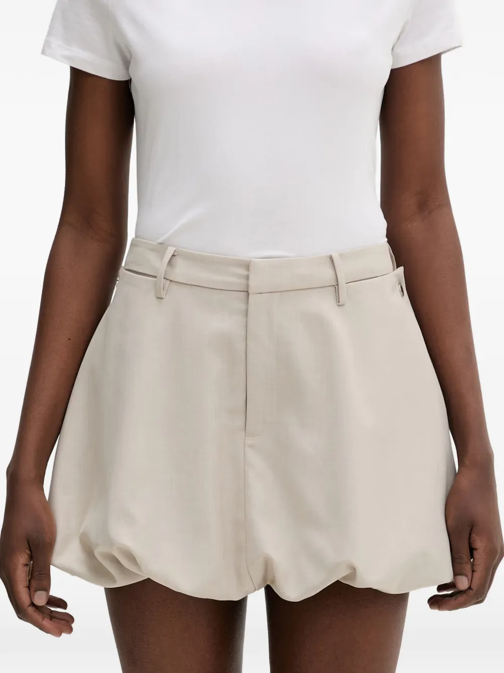 Isabelle Blanche bubble-hem mini skirt - Toni neutri