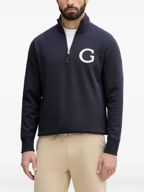 Gant logo-patch quarter-zip sweater