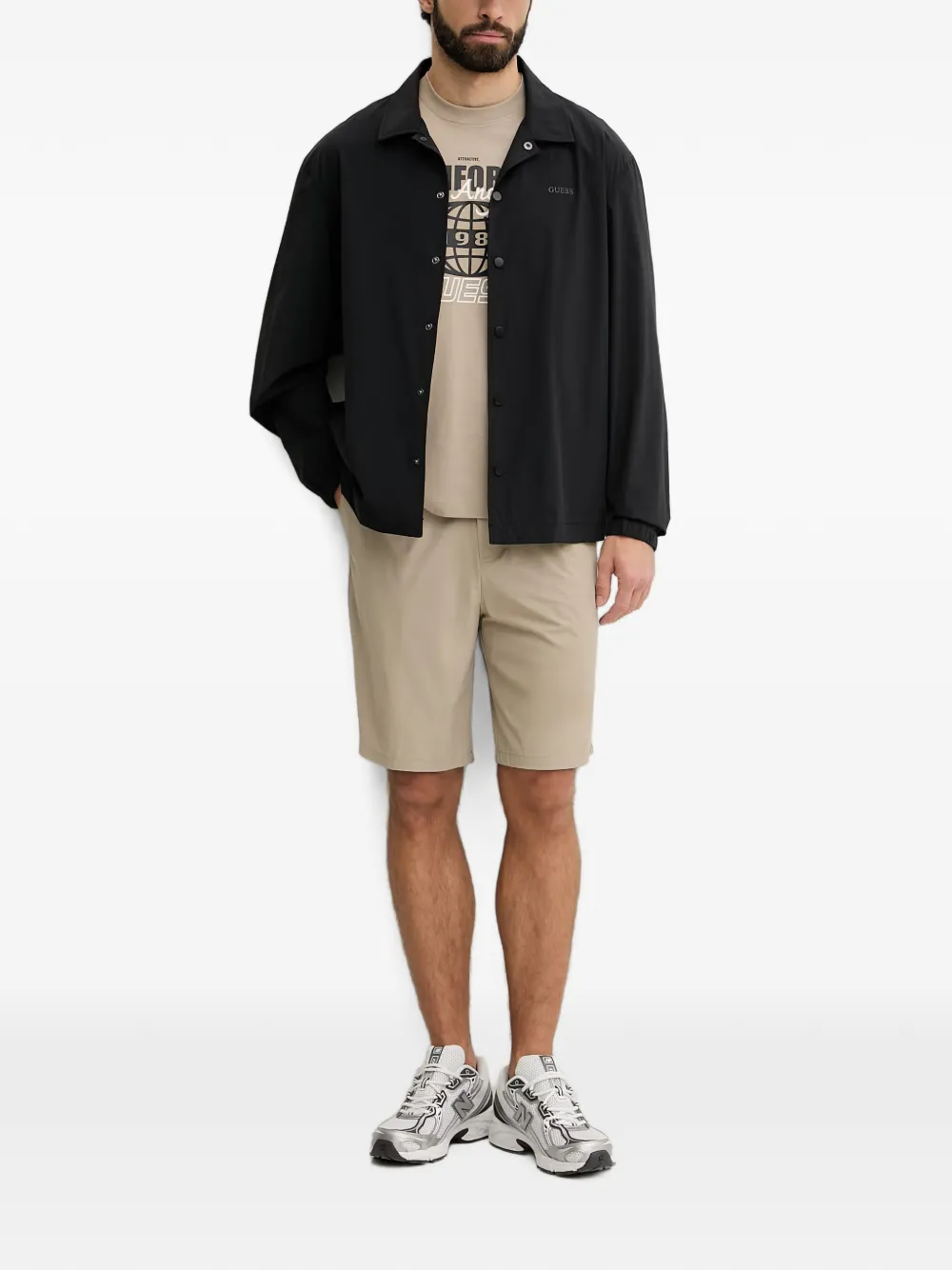 GUESS USA Portemonnee met logoprint Zwart