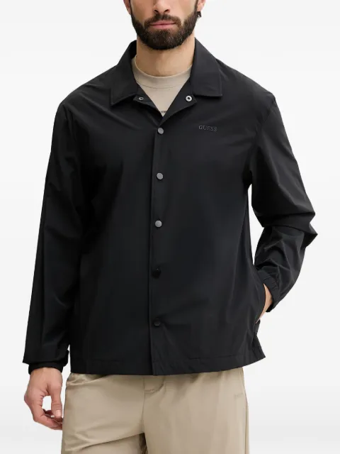 GUESS USA logo-print press-stud jacket