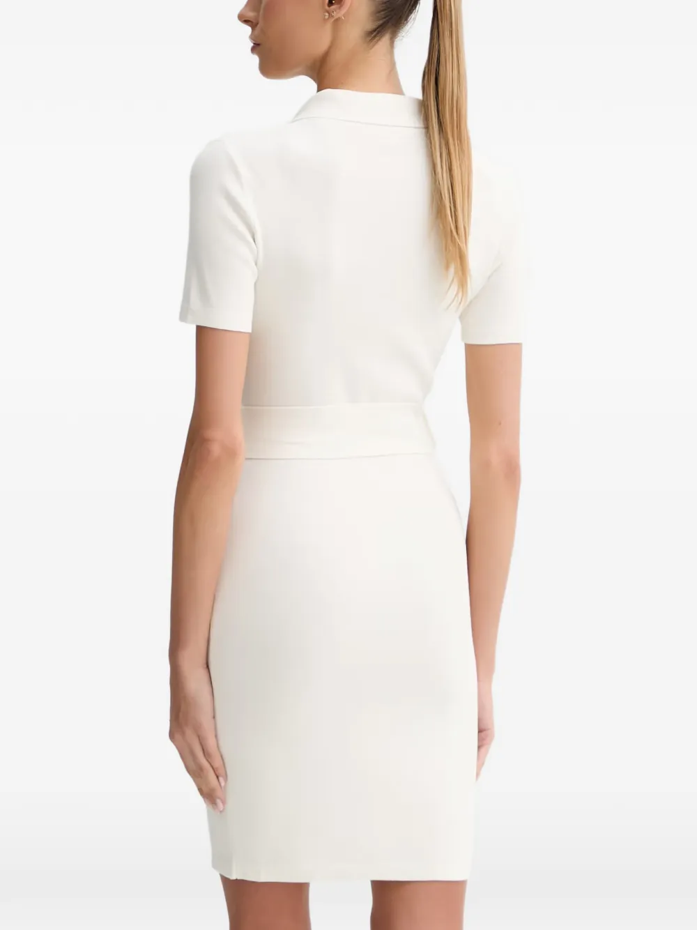 GUESS USA Mini-jurk met ritssluiting en ceintuur Beige