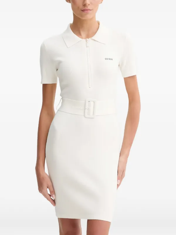 dresses for women guess GUESS Tailored mini dress Crochet ribbon Guess SL LIZA LONG Dress