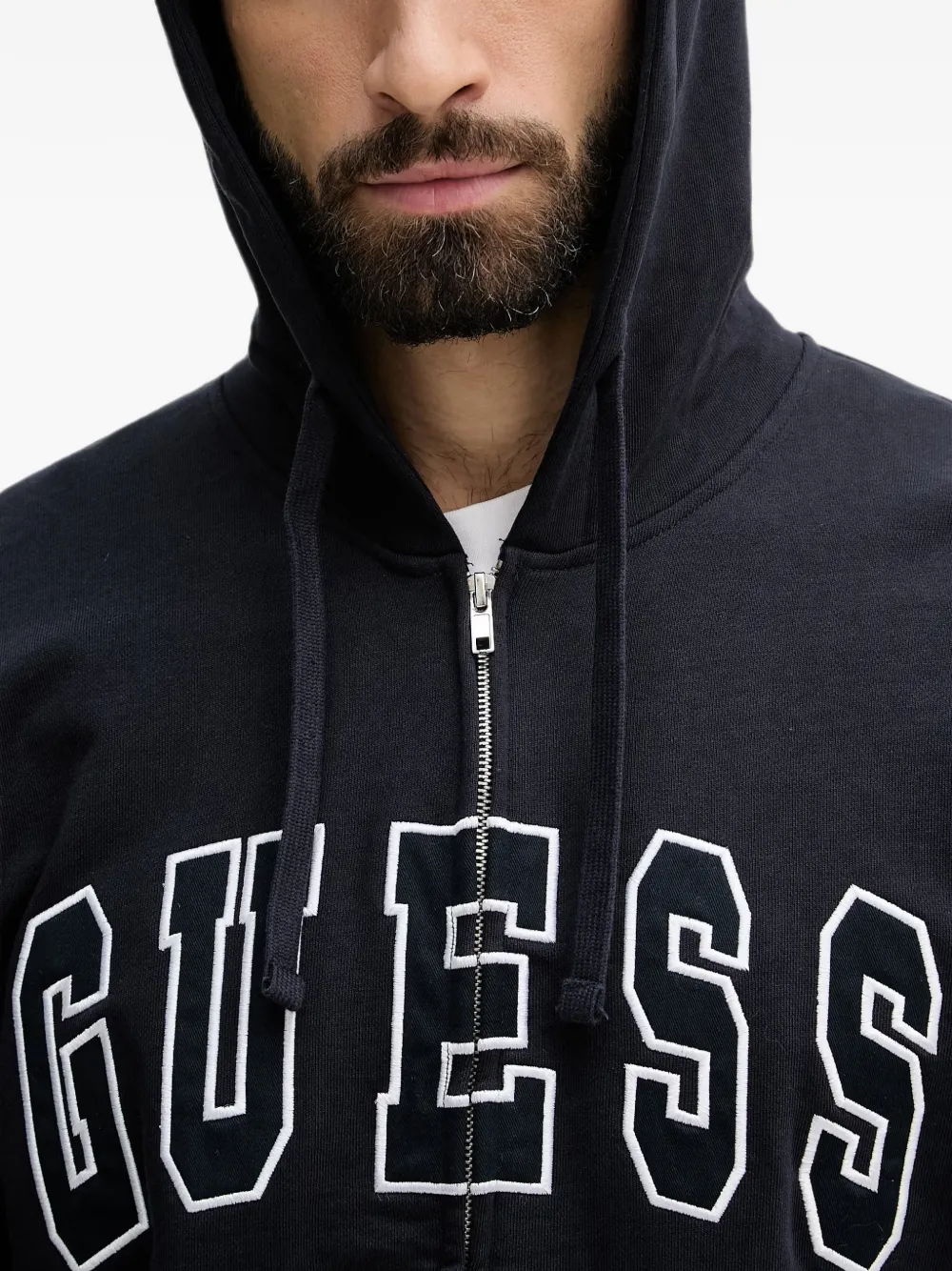 GUESS USA Hoodie met geborduurd logo Zwart