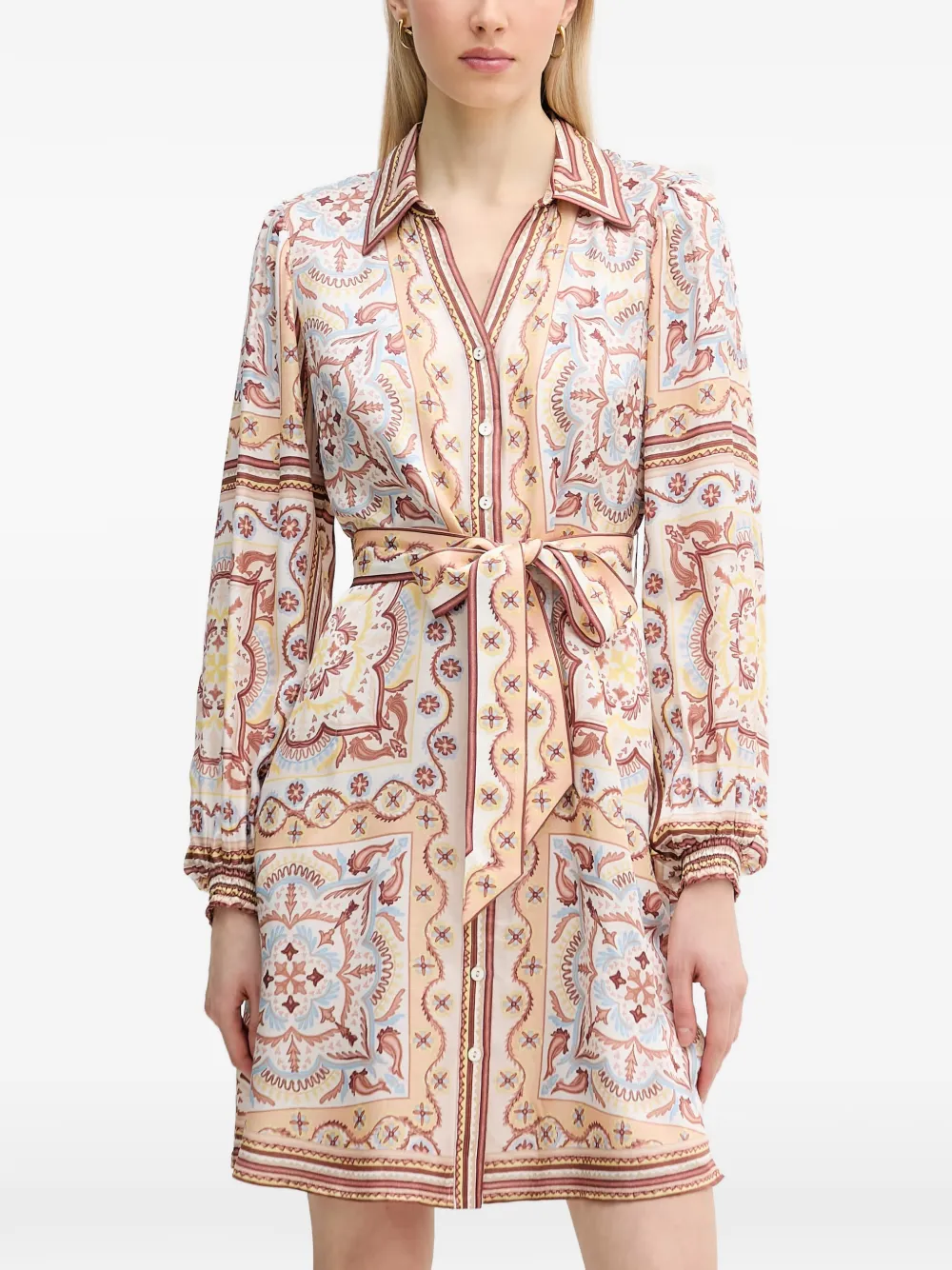 Hale Bob Arlo paisley-print belted mini dress