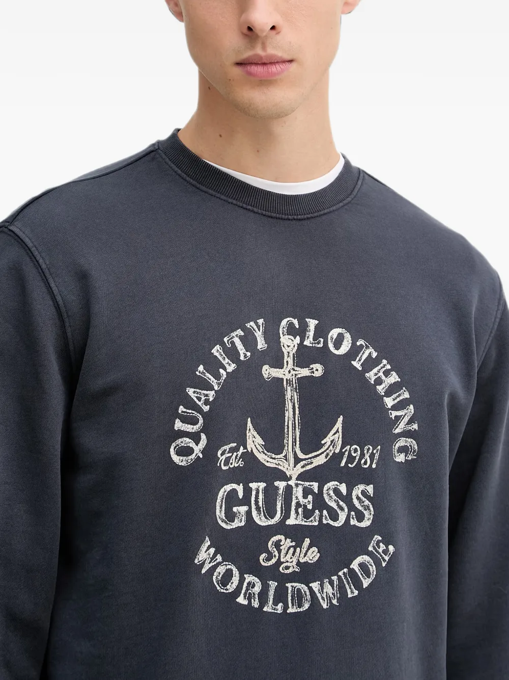 GUESS USA Sweater met ronde hals Blauw