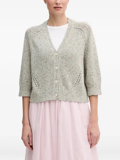Mos Mosh Lizet pointelle-knit button-up cardigan