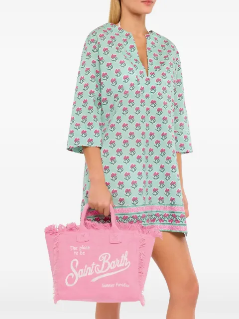 MC2 Saint Barth petit sac cabas Colette à logo imprimé à franges