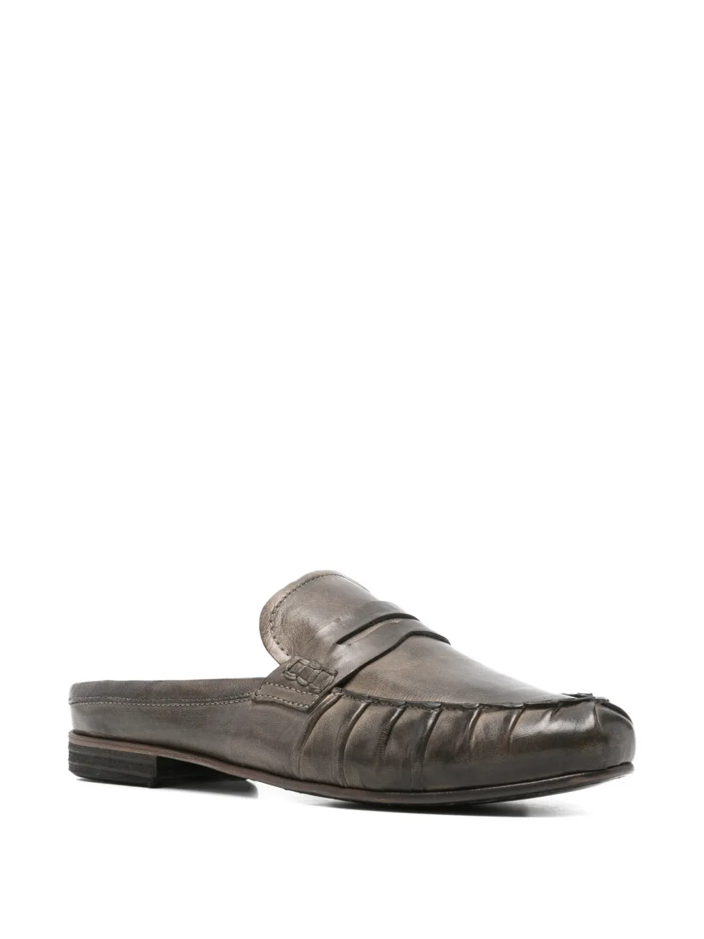 LeQarant leather penny mules Bruin