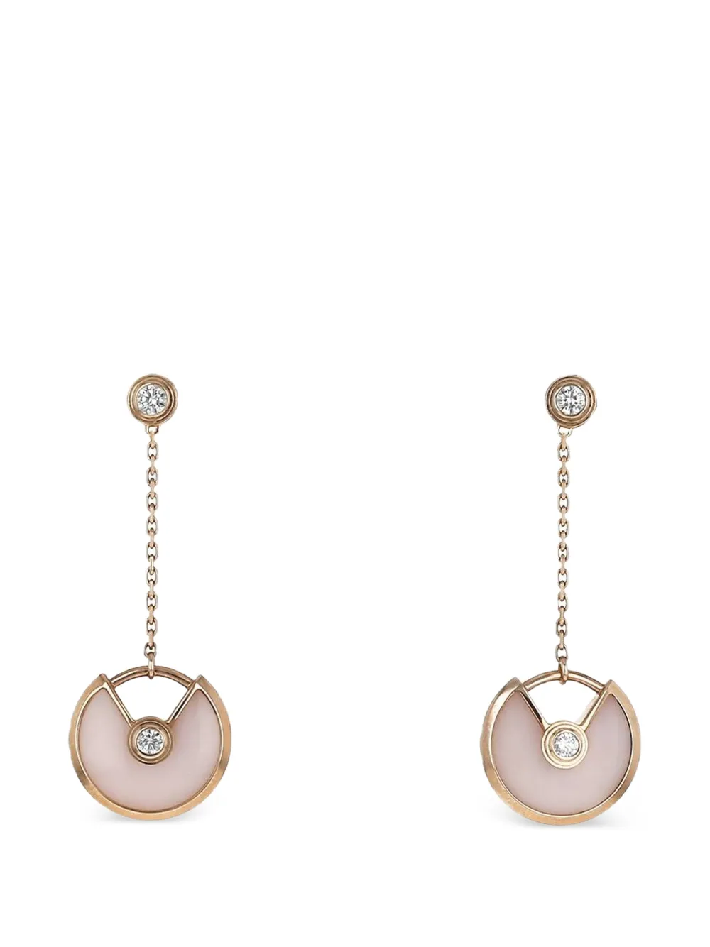 Cartier 2010s Amulette opal and diamond earrings - Rosa