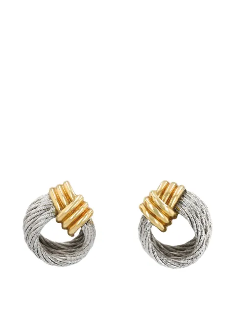 Fred 1980s Force 10 twisted-cable earrings