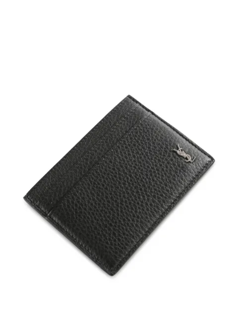 Saint Laurent tiny Cassandre card case in grained leather