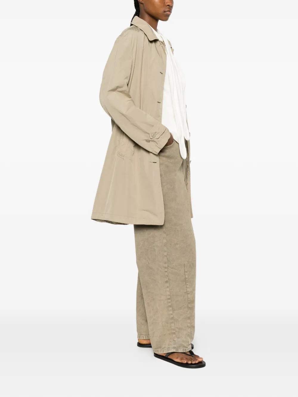 ASPESI Trenchcoat met knopen Beige