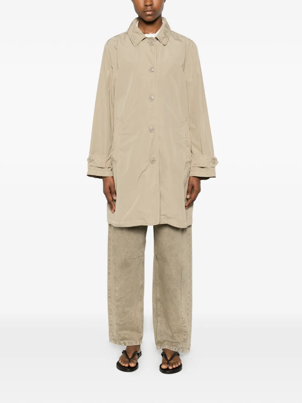 ASPESI Trenchcoat met knopen Beige