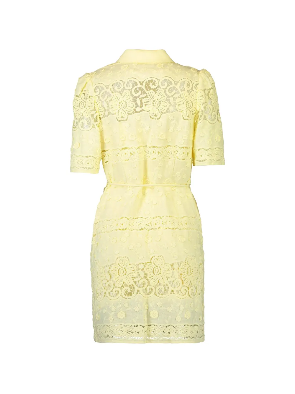Christy Lynn Valencia mini-jurk met bloemenkant Geel