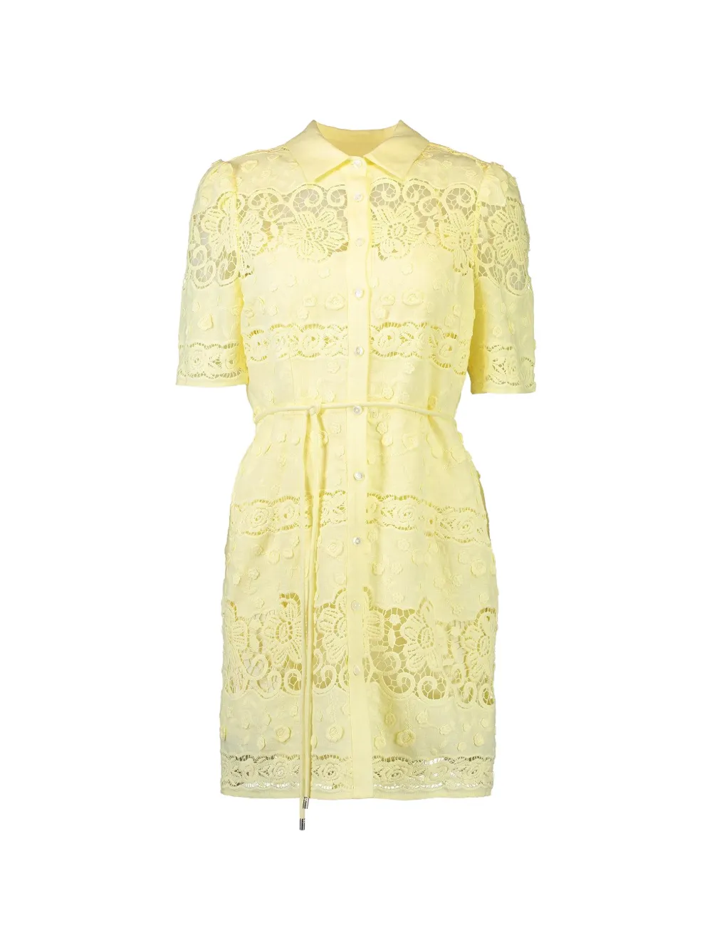 Christy Lynn Valencia floral-lace mini dress - Giallo