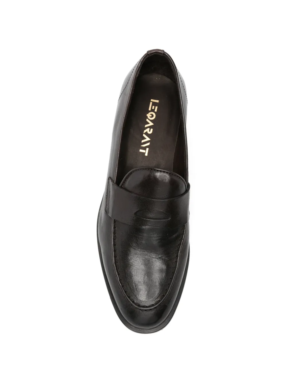 LeQarant penny leather loafers Bruin