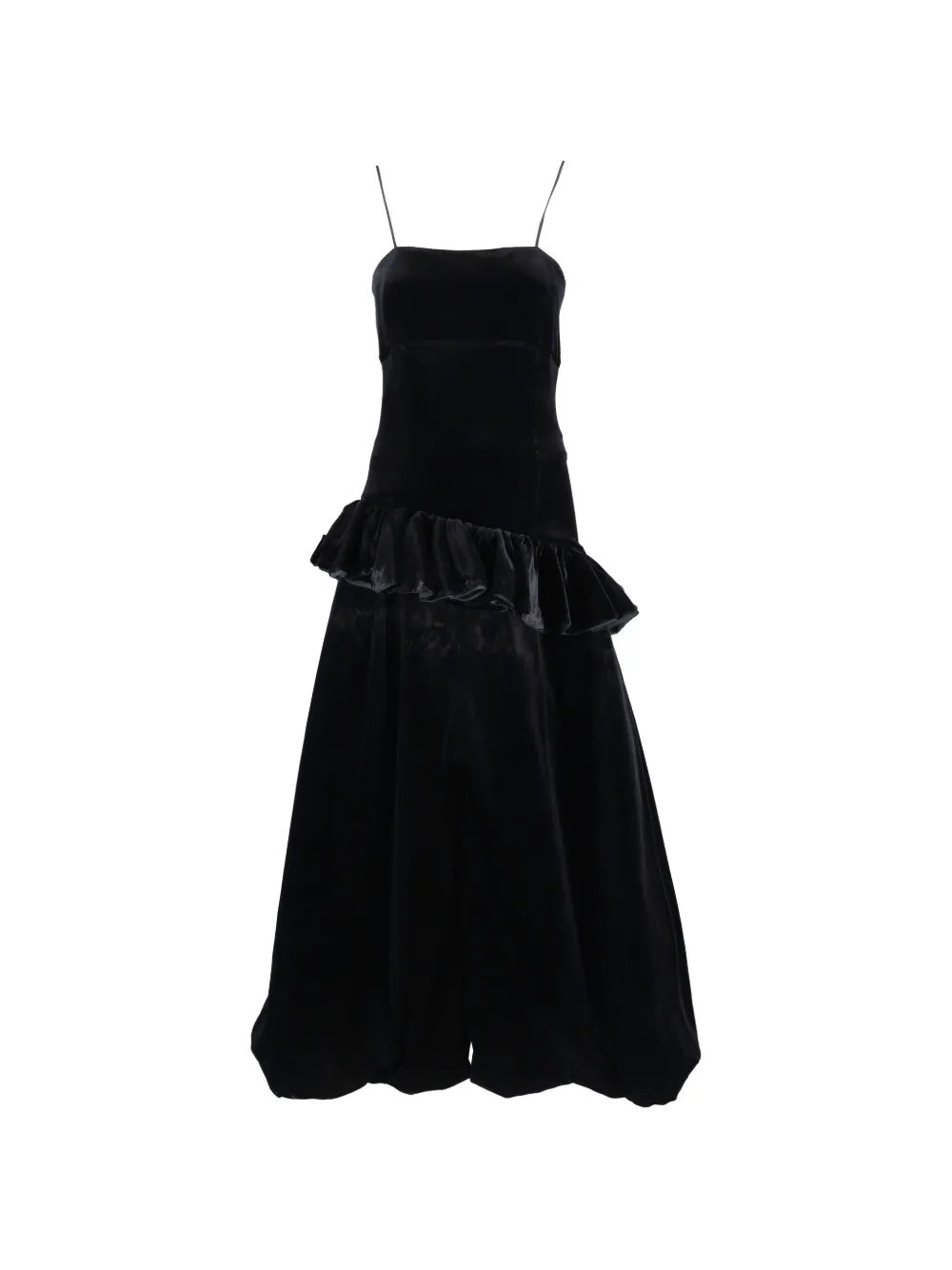 Giorgio Armani Pre-Owned ruffled peplum dress - Nero