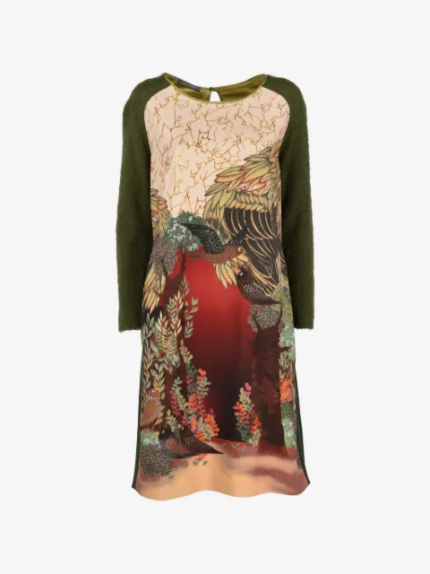 Alberta Ferretti Vintage robe imprimée à manches raglan