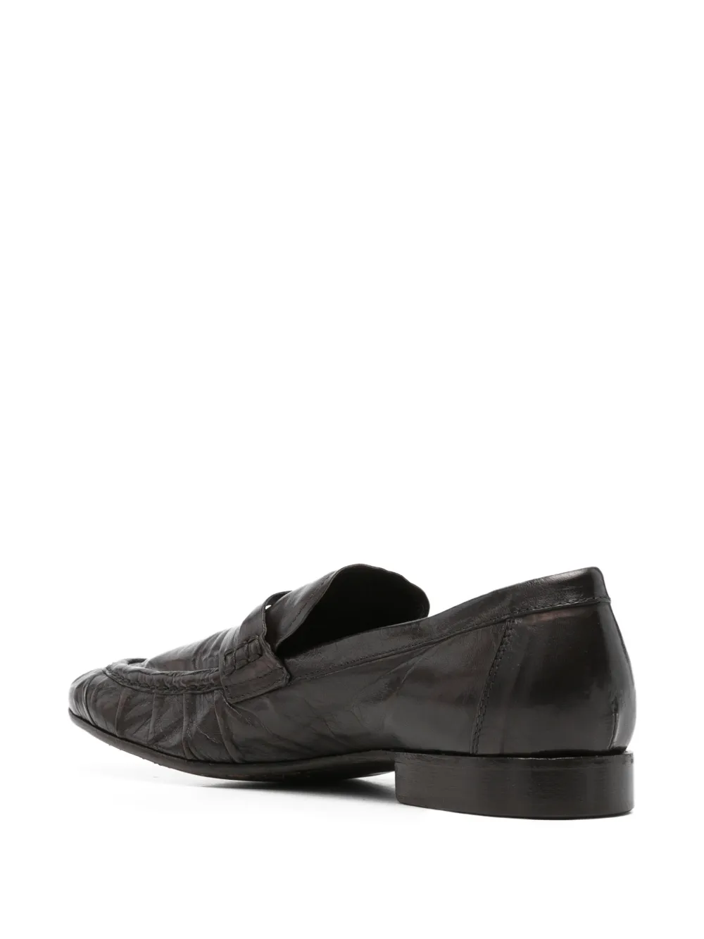 LeQarant gathered leather loafers Bruin
