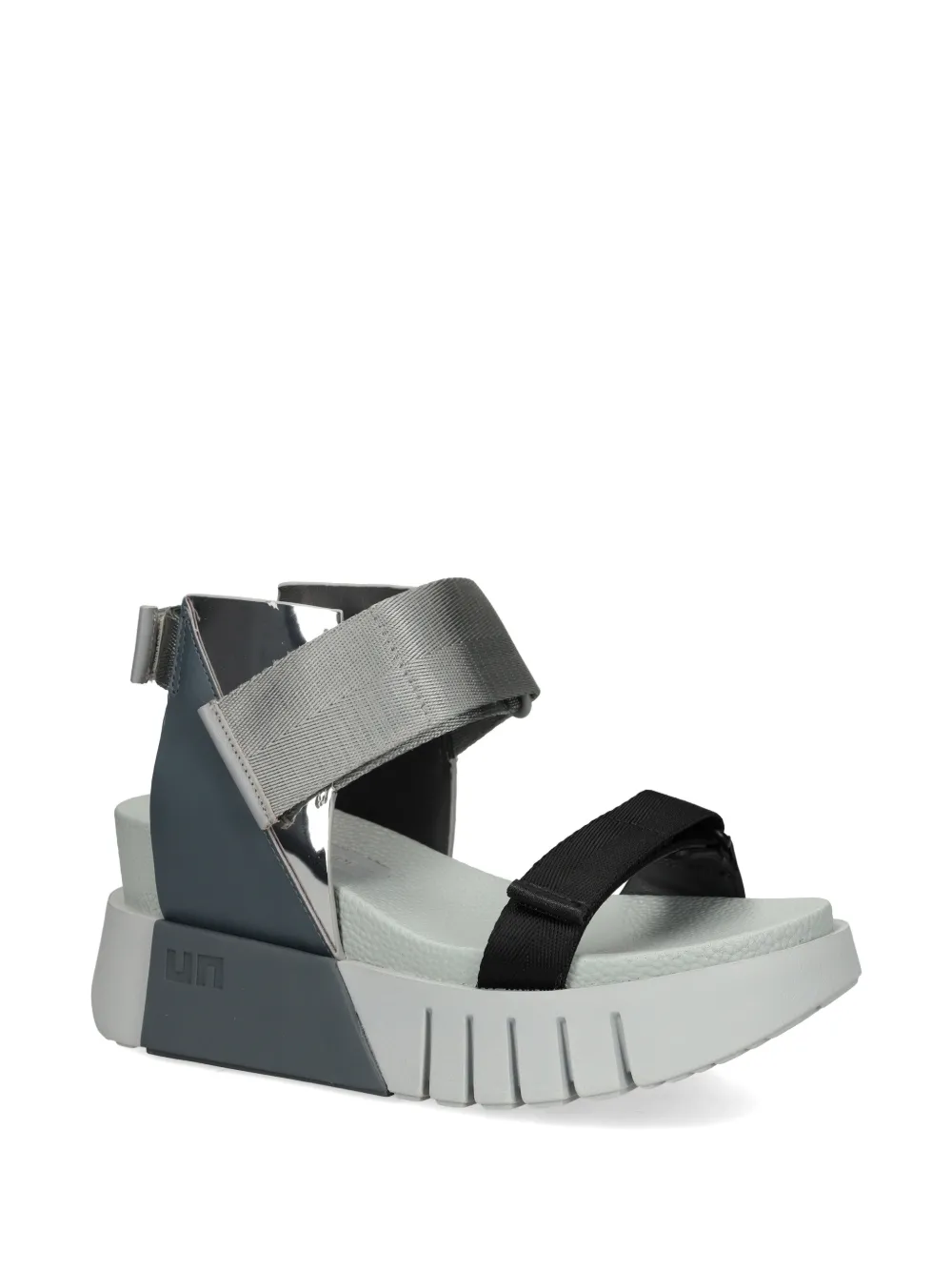 United Nude Delta Run sandalen met metallic klittenband Grijs