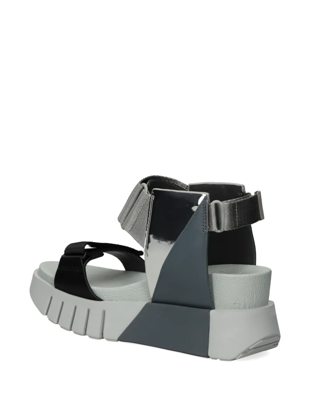 United Nude Delta Run sandalen met metallic klittenband Grijs