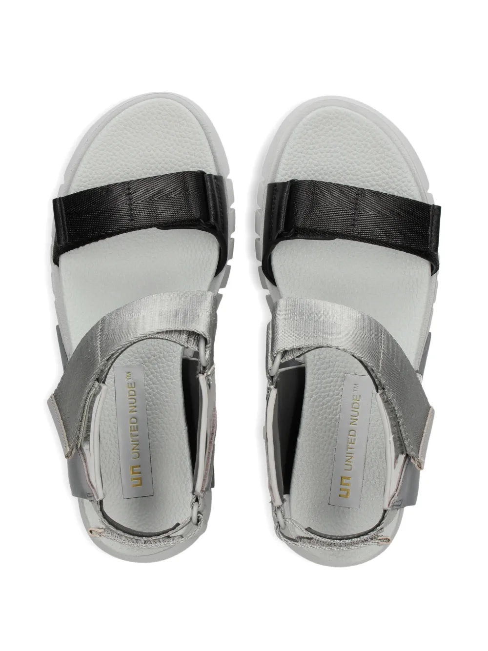 United Nude Delta Run sandalen met metallic klittenband Grijs