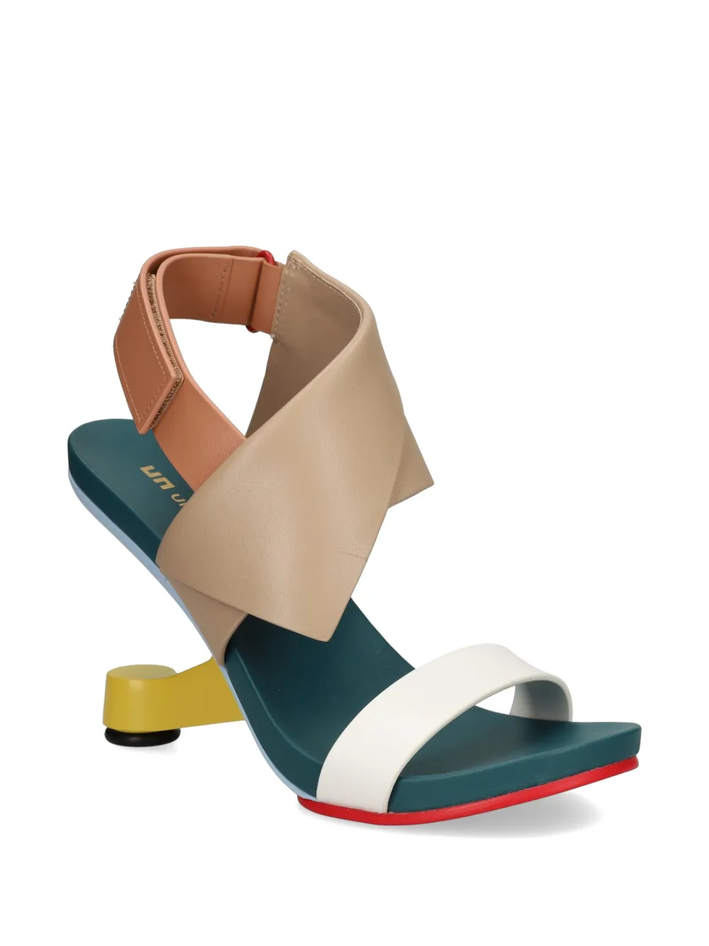 United Nude Eamz Polo sandalen met architectonische hak en colourblocking Beige