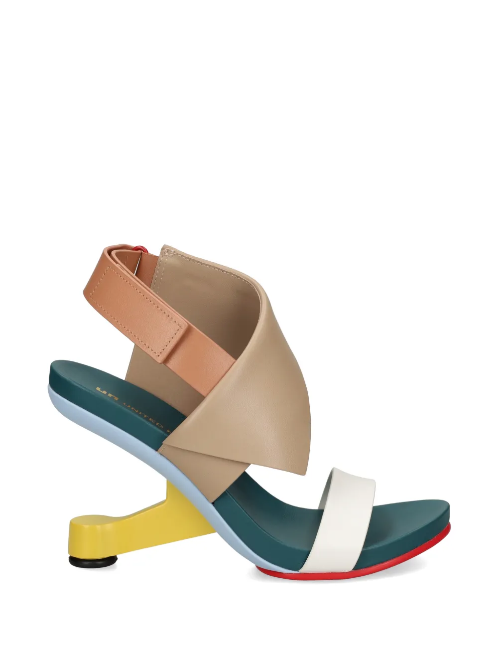 United Nude Eamz Polo colour-blocking architectural-heel sandals - Toni neutri
