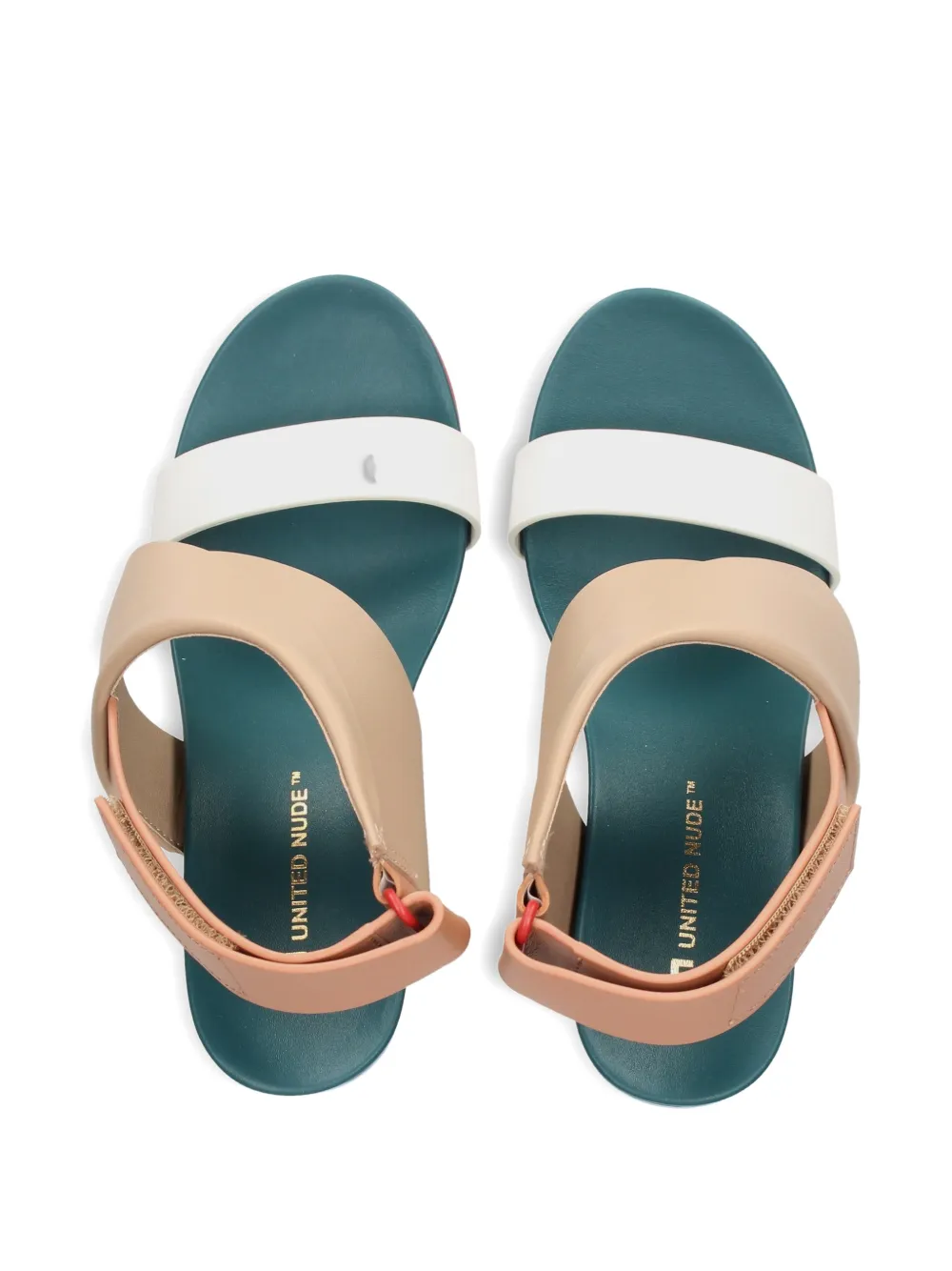 United Nude Eamz Polo sandalen met architectonische hak en colourblocking Beige