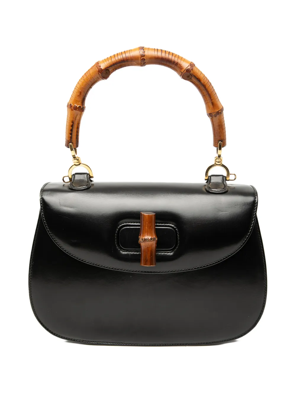 Gucci Pre-Owned 20th Century Calfskin Bamboo Night satchel - Nero