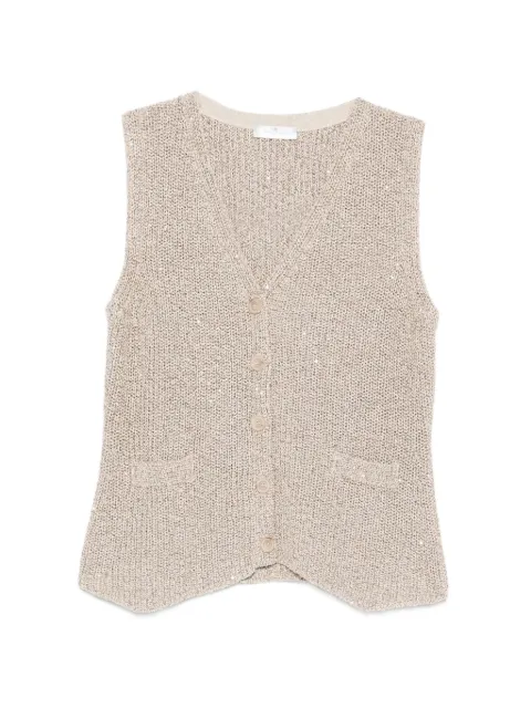PANICALE sequin-embellished sleeveless cardigan