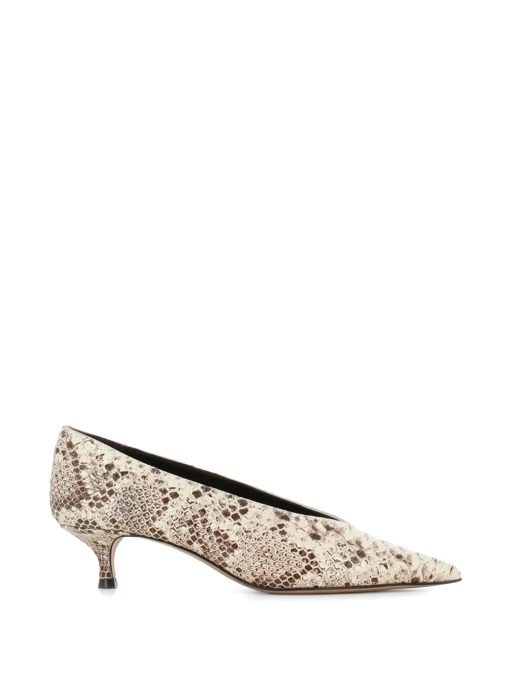 Le Monde Beryl snakeskin-effect pointed-leather pumps - Toni neutri